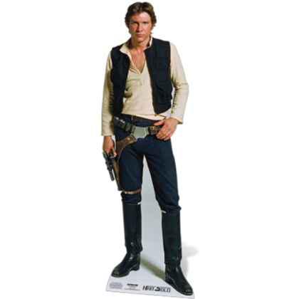 Official Han Solo Star Wars Harrison Ford Lifesize Cardboard Cutout
