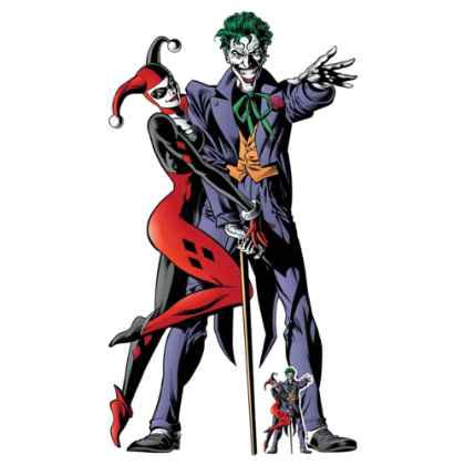 Harley Quinn and The Joker Classic Comic Couple Double Cutout