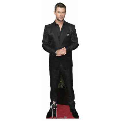 Chris Hemsworth Black Shirt Cardboard Cutout with Free Mini Standee