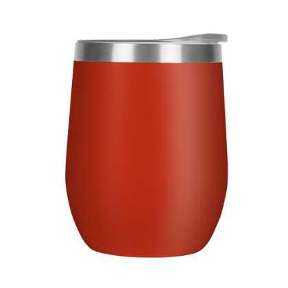 Mood Double Walled Coffee Cup Tumbler - 330ml Red Clear Lid