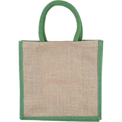 Cambridge Jute Shopper Bag Natural/Green
