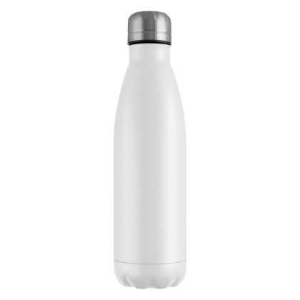Mood Powder Coated Vacuum Bottle - 500ml White Silver Lid