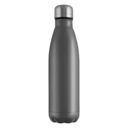 Mood Powder Coated Vacuum Bottle - 500ml Grey Silver Lid