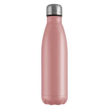 Mood Powder Coated Vacuum Bottle - 500ml Pink Silver Lid