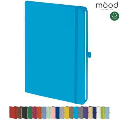 Mood A5 FSC Soft Feel Notebook Light Blue Cyan