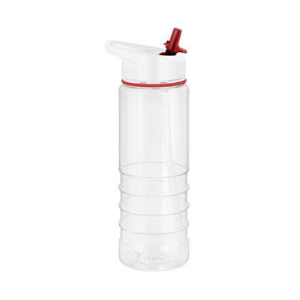 Tritan Pure Sports Water Bottle - 750ml Transparent/Red