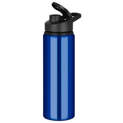 Tide Aluminium Water Bottle with Snap Cap Lid - 750ml Blue