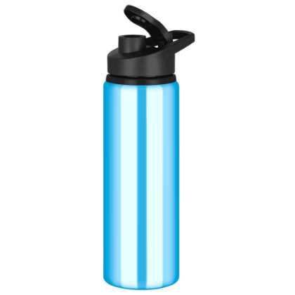 Tide Aluminium Water Bottle with Snap Cap Lid - 750ml Light Blue