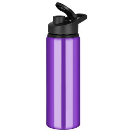 Tide Aluminium Water Bottle with Snap Cap Lid - 750ml Purple