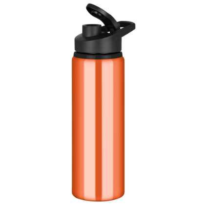 Tide Aluminium Water Bottle with Snap Cap Lid - 750ml Orange