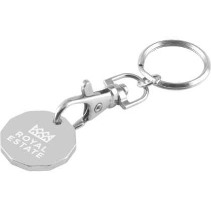 Express Trolley Coin Key Chain Ring - Laser Engraved
