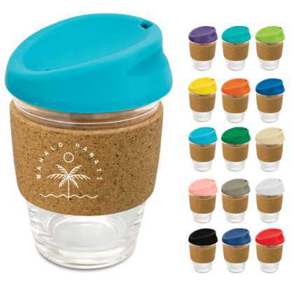 Kiato Borosilicate Glass Coffee Cup with Cork Band - 350ml