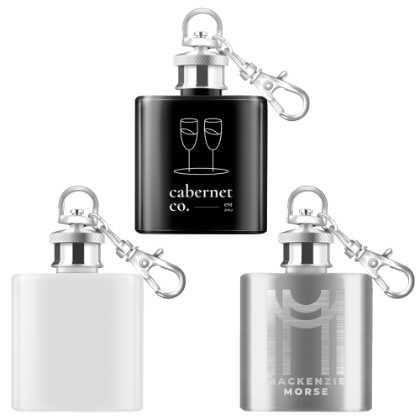 Miniature Hip Flask with Keychain