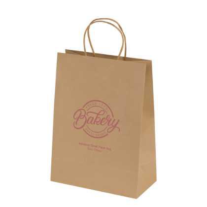 Bags - Ashdown Small Paper Gift Bag with Twisted Handles - Kraft - 150GSM