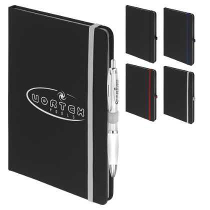 Nero A5 Soft Feel Notebook with Contour Ballpoint Pen