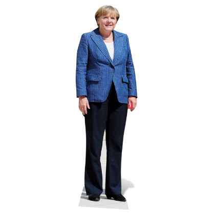 Life-sized cardboard cutout of Angela Merkel