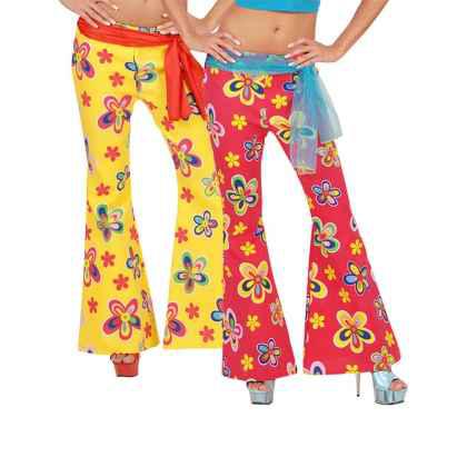 70S FLOWER PANTS WOMENS RED OR YELLOW