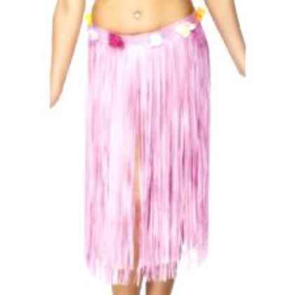 Hawaiian Skirt, Light Pink with Flowers