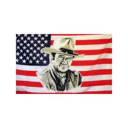 USA American 'John Wayne' Flag 5ft x 3ft (100% Polyester) With Eyelets For Hanging