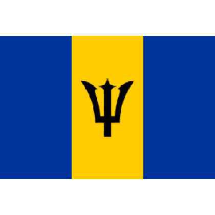 Barbados Flag 5ft x 3ft With Eyelets For Hanging