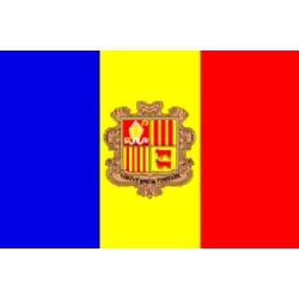 Andorran Flag 5ft x 3ft With Eyelets For Hanging