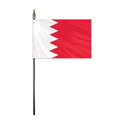 Bahrain Table Flag with Base and Stick