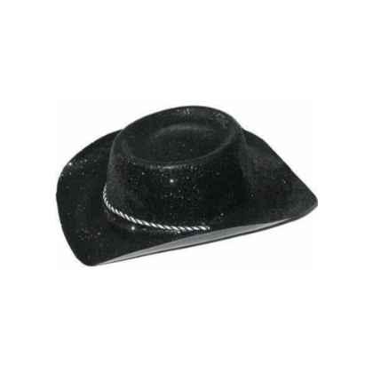 Glitter Cowboy Hat Black
