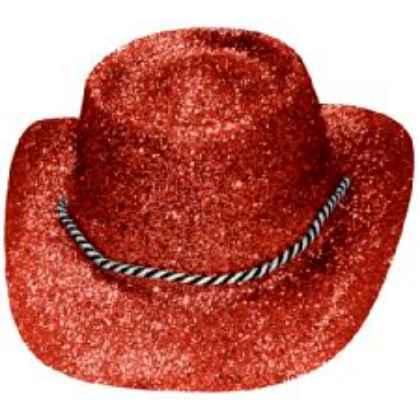 Glitter Cowboy Hat Red