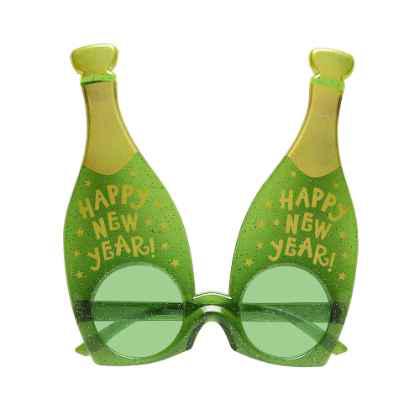 Champagne New Year Bottle Glasses