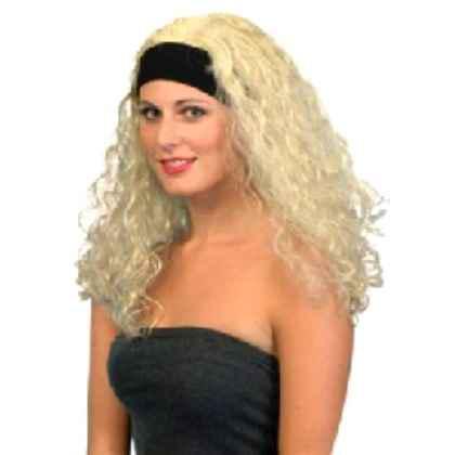 Superstar Wig,Blonde With Headband,Curly