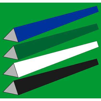 Deluxe series Plain colour Boundary Wedges 2 metre