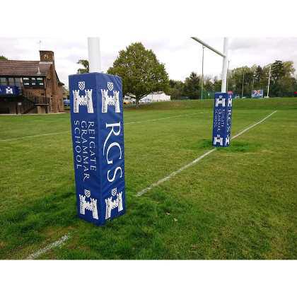 Pro Tournament series custom print rugby goal post pads - Set of 4