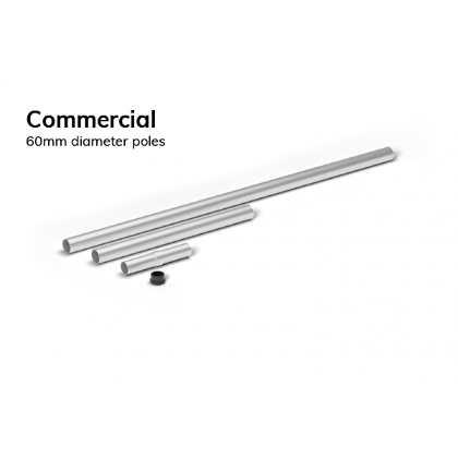 Commercial Aluminium Pole Set inc. Carabiners | XL Range