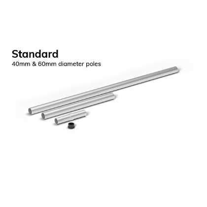 Standard Aluminium Pole Set for 6.5m x 10m Medium Bonga Stretch Tent
