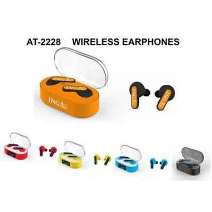 2228 TRULY CORDLESS STEREO EARPHONES WITH CHARGER BOX.