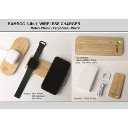 BAMBOO 3-IN-1 CORDLESS CHARGER.