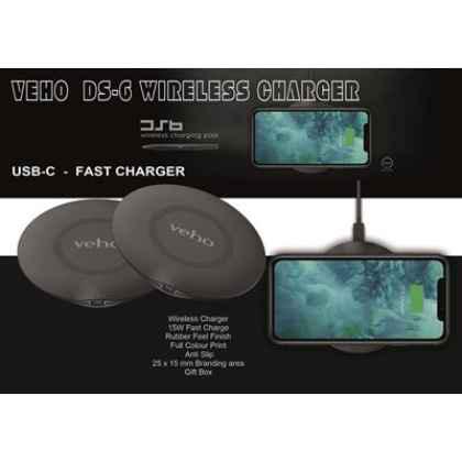VEHO DS-6 EXECUTIVE ROUND 15W CORDLESS CHARGER.