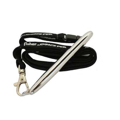 BULLET CHROME WITH D RING AND BLACK FISHER LANYARD – f400-jr/lbk