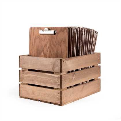 Clipboard Wooden Crate Holder