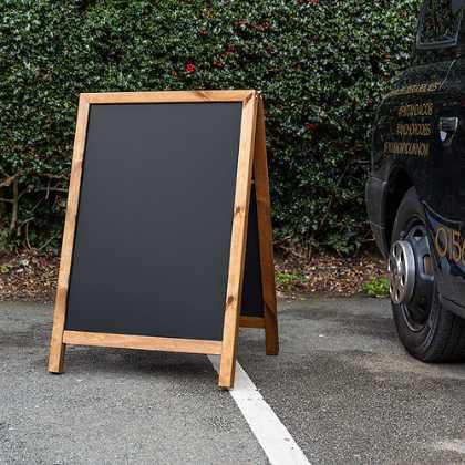 A-Frame Chalkboard Pavement Display
