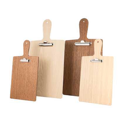 Wooden Paddle Clipboard Menu Holder
