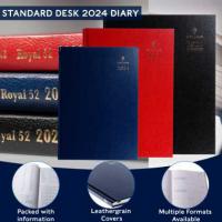 Collins Desk A4 Two Pages a Day Business Diary Red