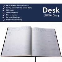 Collins Desk Quarto Week to View Business Diary with Appointments