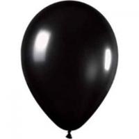 12" Metallic Balloons Black