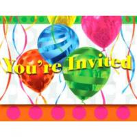Balloon Bright Invitations