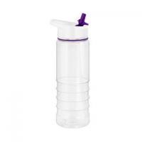 Tritan Pure Sports Water Bottle - 750ml Transparent/Purple