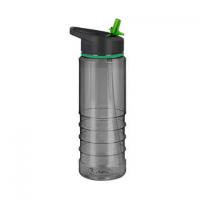 Tritan Pure Sports Water Bottle - 750ml Translucent Black/Green