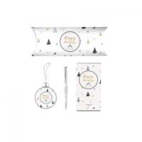 Christmas Gift Pack with Mood Soft Feel Ballpoint Pen, Chocolate Bar & Bauble