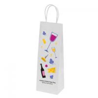 Bags - Ashdown Bottle Paper Gift Bag with Twisted Handles - White - 200GSM