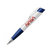 ECLIPSE SPACE PEN – WHITE & BLUE WITH RED NASA WORM LOGO ON BLISTER CARD